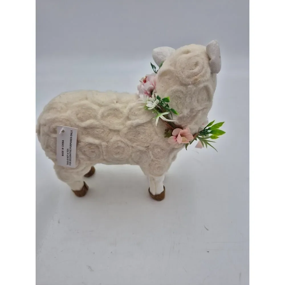 Resin Lambs W/Floral Garland‎ by Valerie Parr Hill "RARE' NIB - Picture 5 of 12